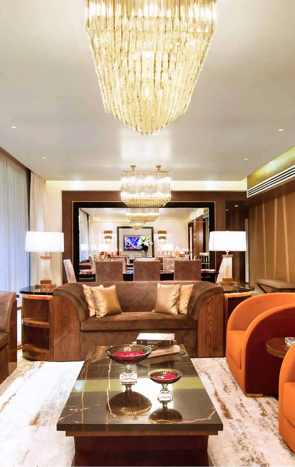 Luxury residence interior for Rustomjee designed by Jimmy Mistry showcasing premium materials and elegant design