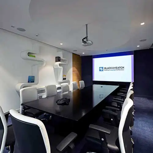 Executive office interior designed by Jimmy Mistry