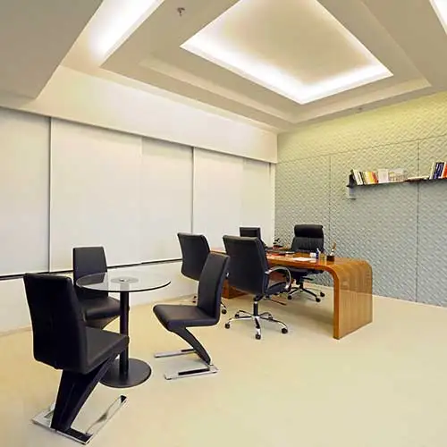 Corporate lounge interior designed by Jimmy Mistry
