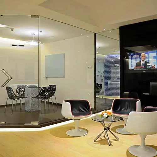 Modern corporate workspace interior designed by Jimmy Mistry
