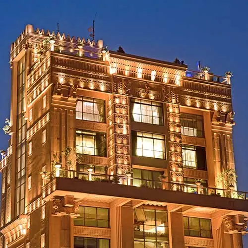 Exterior view of Della Tower luxury architecture designed by Jimmy Mistry