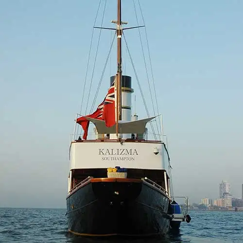 Bow view of MY Kalizma luxury yacht designed by Jimmy Mistry