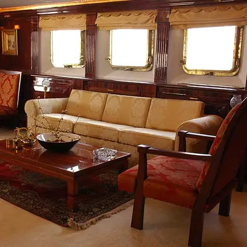 Salon interior of MY Kalizma luxury yacht designed by Jimmy Mistry