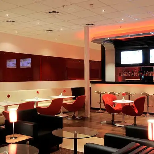 Kingfisher hospitality seating area designed by Jimmy Mistry