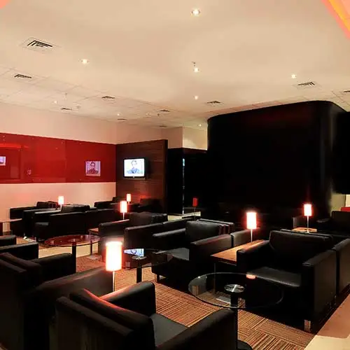 Premium Kingfisher hospitality lounge designed by Jimmy Mistry