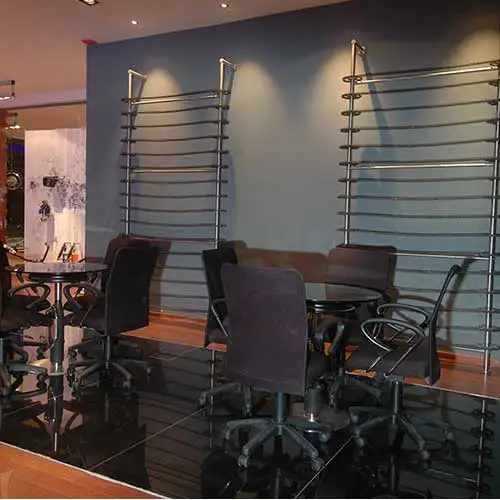 Motorcycle showroom display interior at Probiking designed by Jimmy Mistry