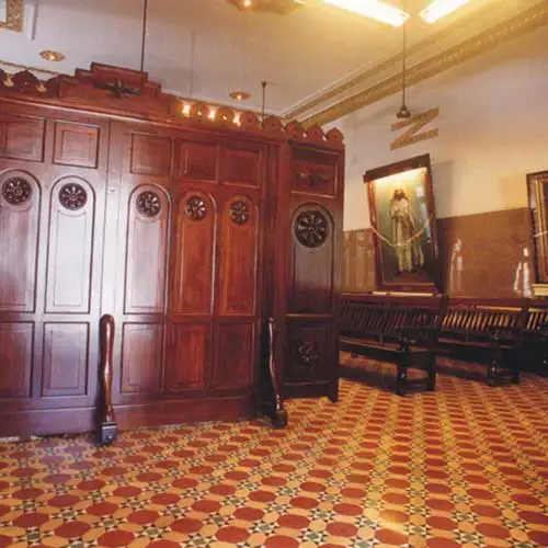 Interior hall architecture of Rustom Framna Agiary designed by Jimmy Mistry