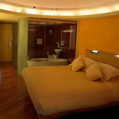 Luxury hotel bedroom suite interior at Sahara Star designed by Jimmy Mistry