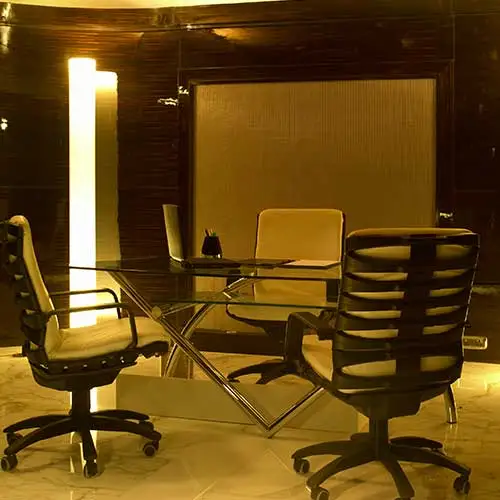 Luxury lounge seating area inside Sahara Star hotel designed by Jimmy Mistry
