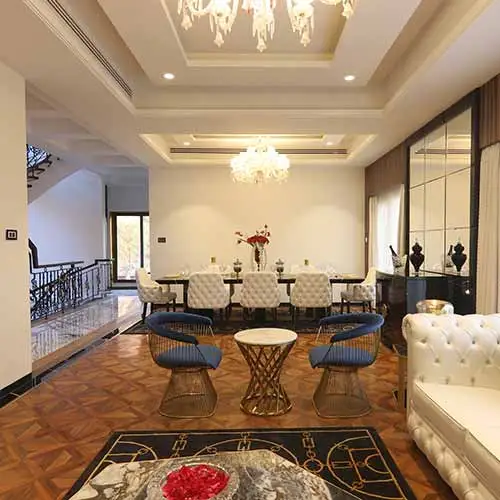 Luxury lobby interior at Della Resorts villa