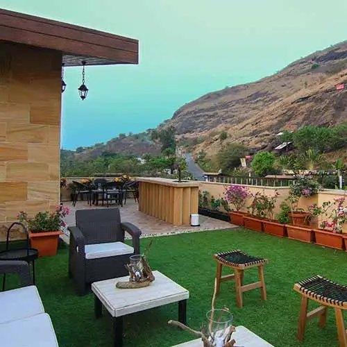 Rooftop lounge terrace view at Della Resorts Villas