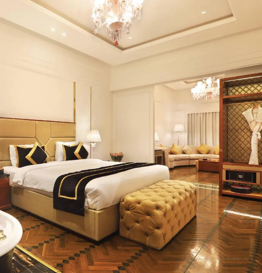 Luxury bedroom interior designed by Jimmy Mistry with premium hospitality styling