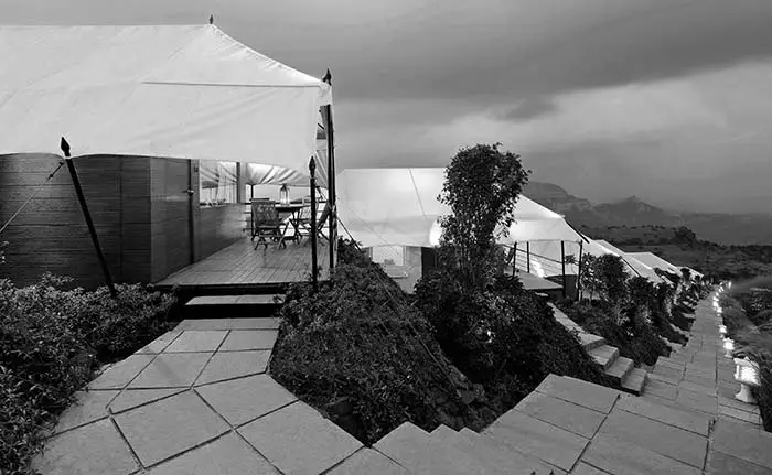 Camp Della luxury glamping resort in Lonavala designed by Jimmy Mistry in 2010