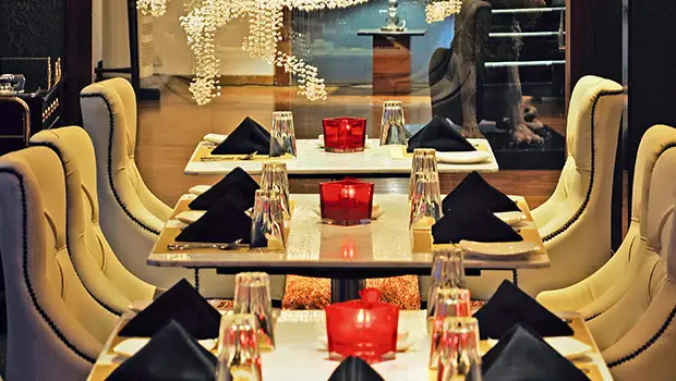 Luxury banquet hall for weddings and events at Della Resorts