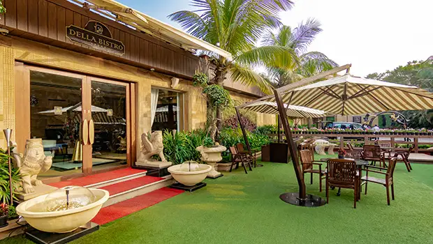 Villa Bistro fine dining restaurant at Della Resorts