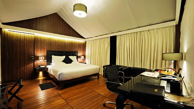Camp Della interior luxury glamping accommodation at Della Resorts