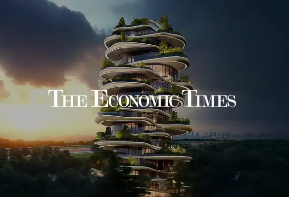 Conceptual architectural view representing Della Group’s integrated township projects planned across 412 acres in four Indian cities