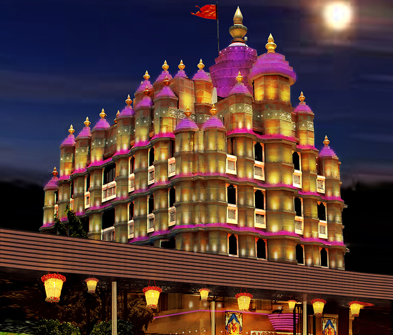 Architectural lighting design contribution by Jimmy Mistry at Siddhivinayak Temple Mumbai